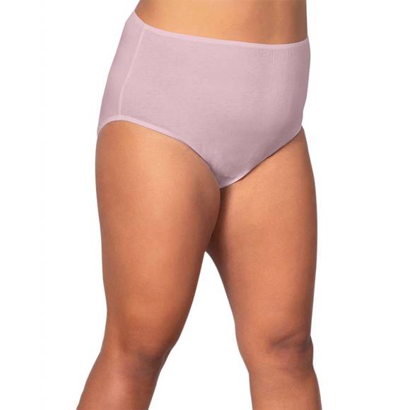 NEW ON THE PLUS SIDE plus size cotton solid panties in light purple - Picture 1 of 3